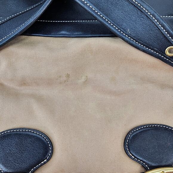 Vintage COACH Shoulder Bag Purse Canvas Brown Leather Crossbody Hipster FLAWS - Picture 10 of 16